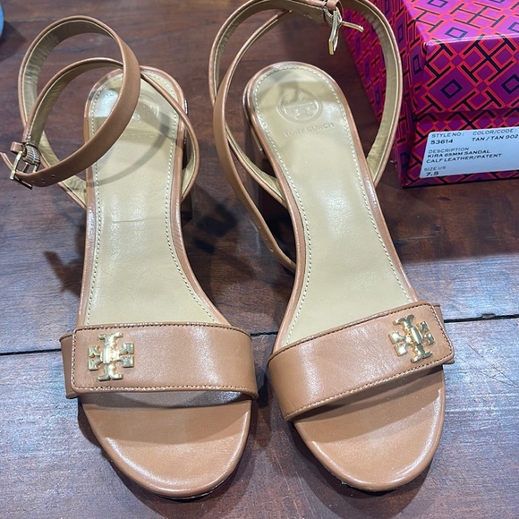 Tory Burch Kira 65MM Sandal in Tan - Picture 3 of 12